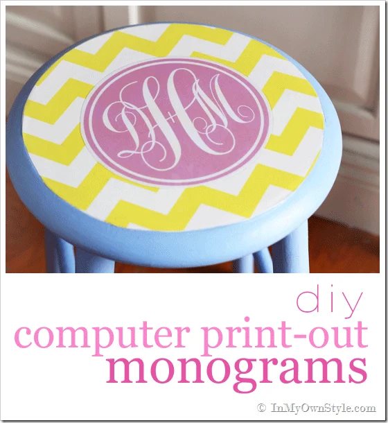Printable Monograms For Decorating and Giving