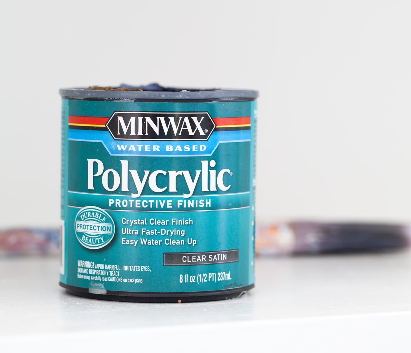Polycrylic sealer for furniture and using to seal painted shelves