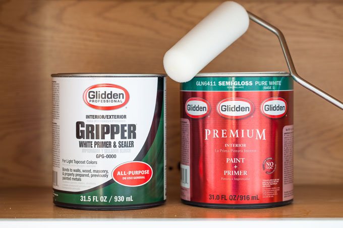 The best primer to use when painting laminate surfaces such as the inside of kitchen cabinets when you want to convert them to open shelving.
