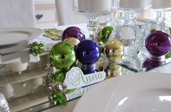 Jingle Bell Place Cards for Holiday Table Settings