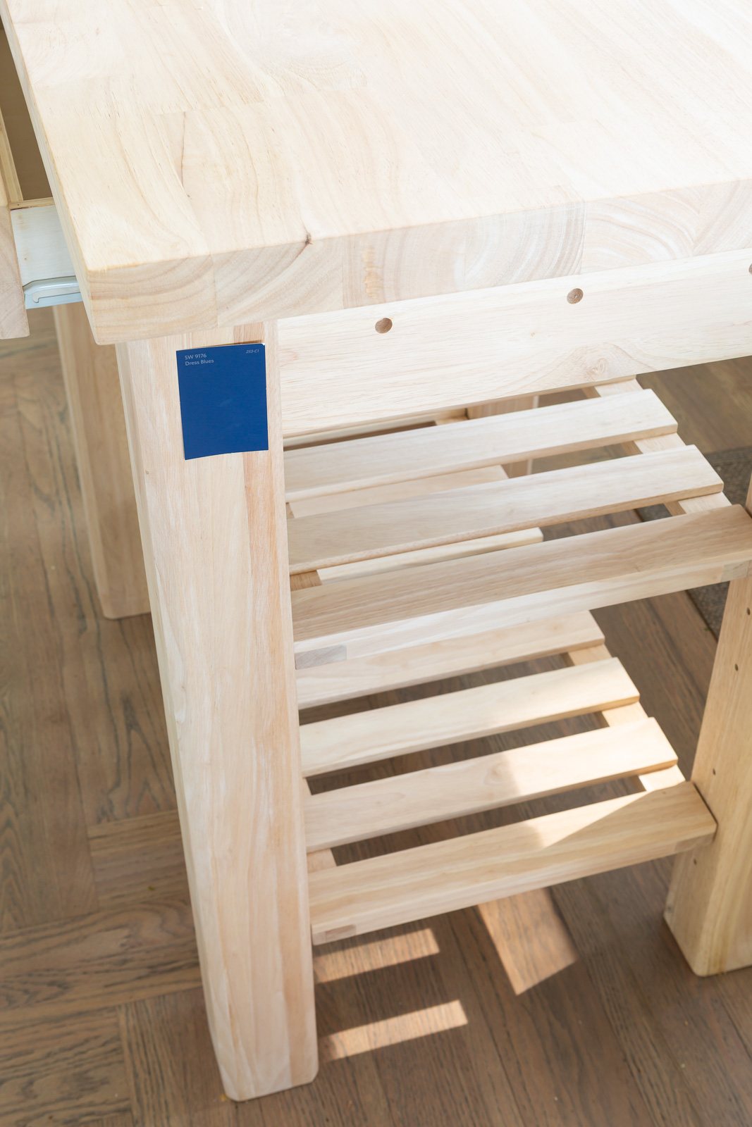 Sherwin Williams “Dress Blues” Painted Kitchen Island