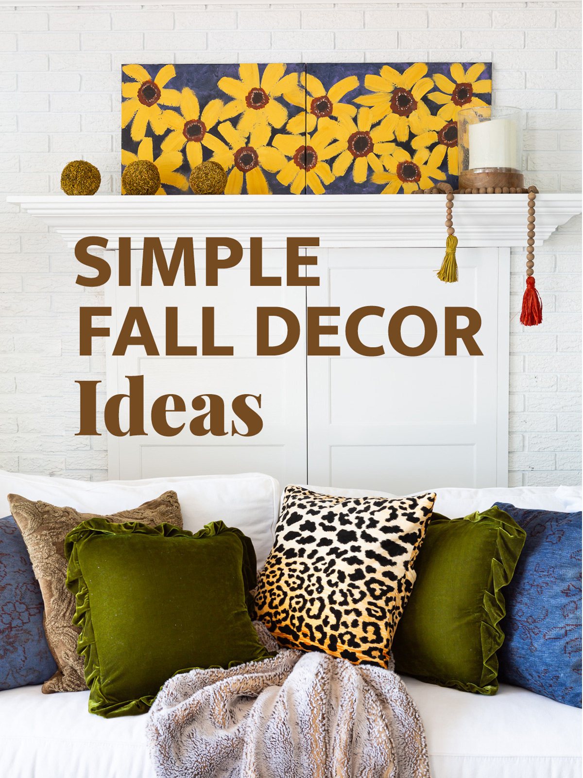Decorating your house for fall does not have to be over the top with tons of baskets filled with mums and pumpkins. Try some of these simple fall decor ideas that will add a cozy fall vibe without the expense and work.