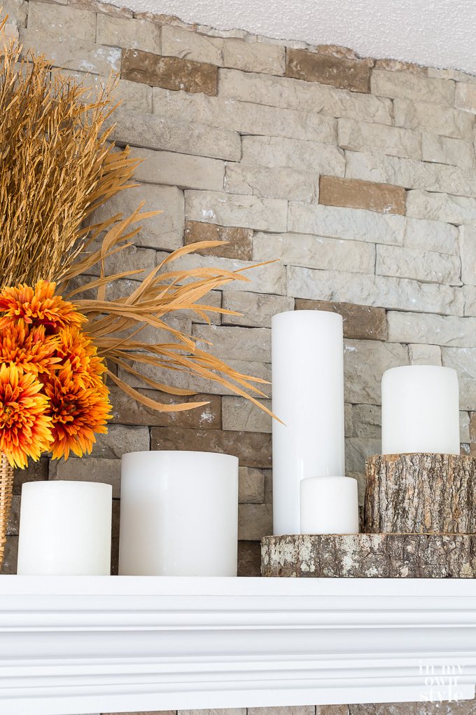 Fireplace Fall Mantel Decor