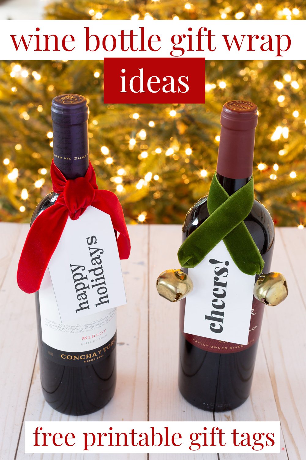 wine bottle gift wrap ideas for the holidays