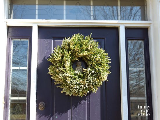 Spray Painted Spring Easter Wreath