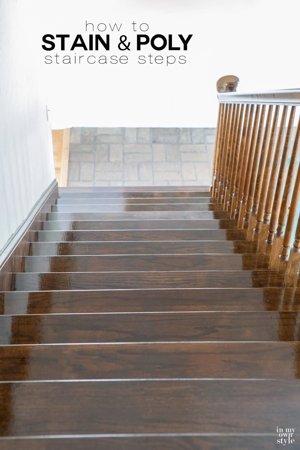 Staining Staircase Steps