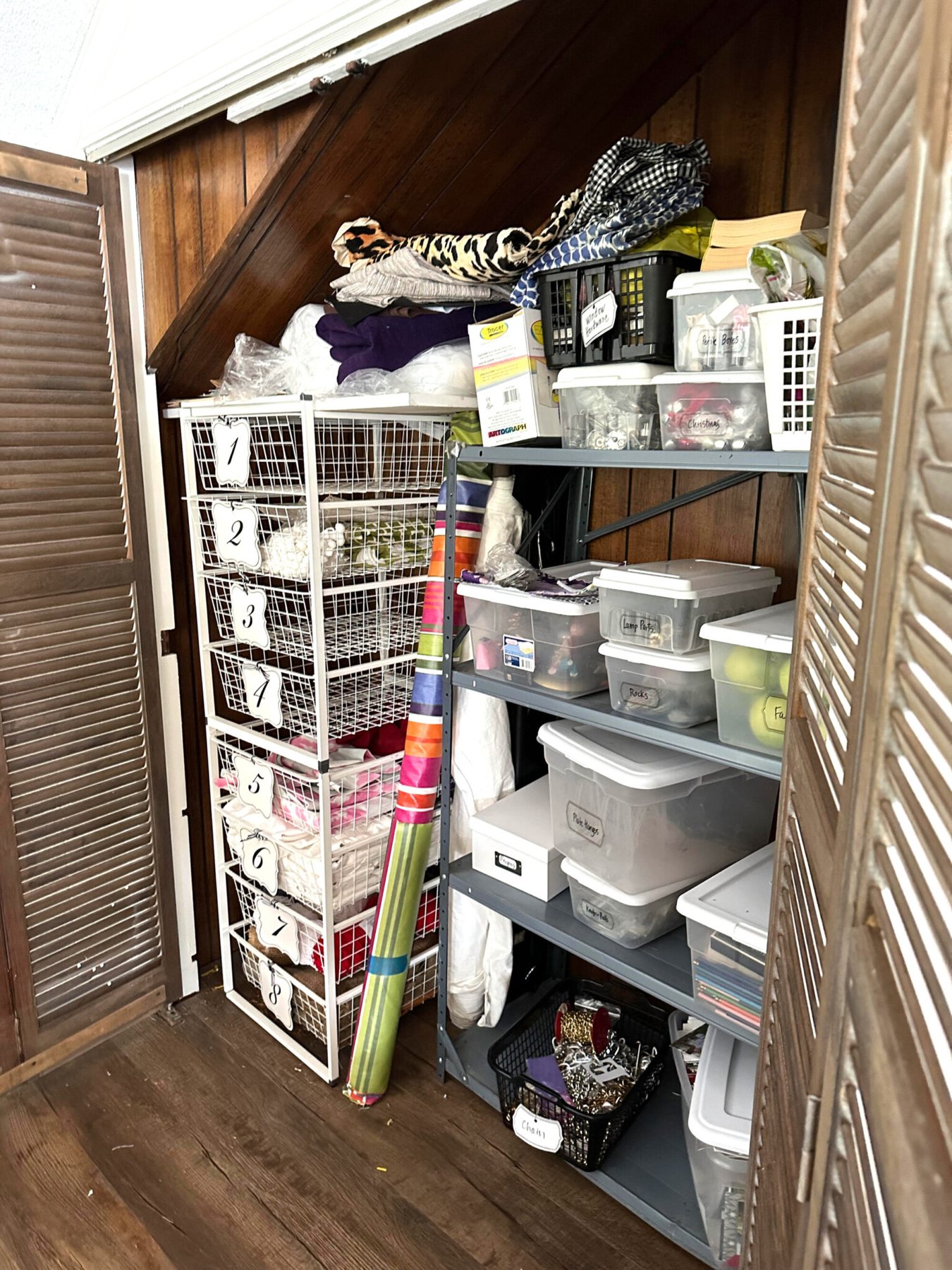 craft closet cleanout