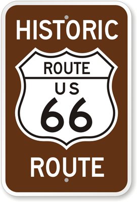Rt 66 road sign