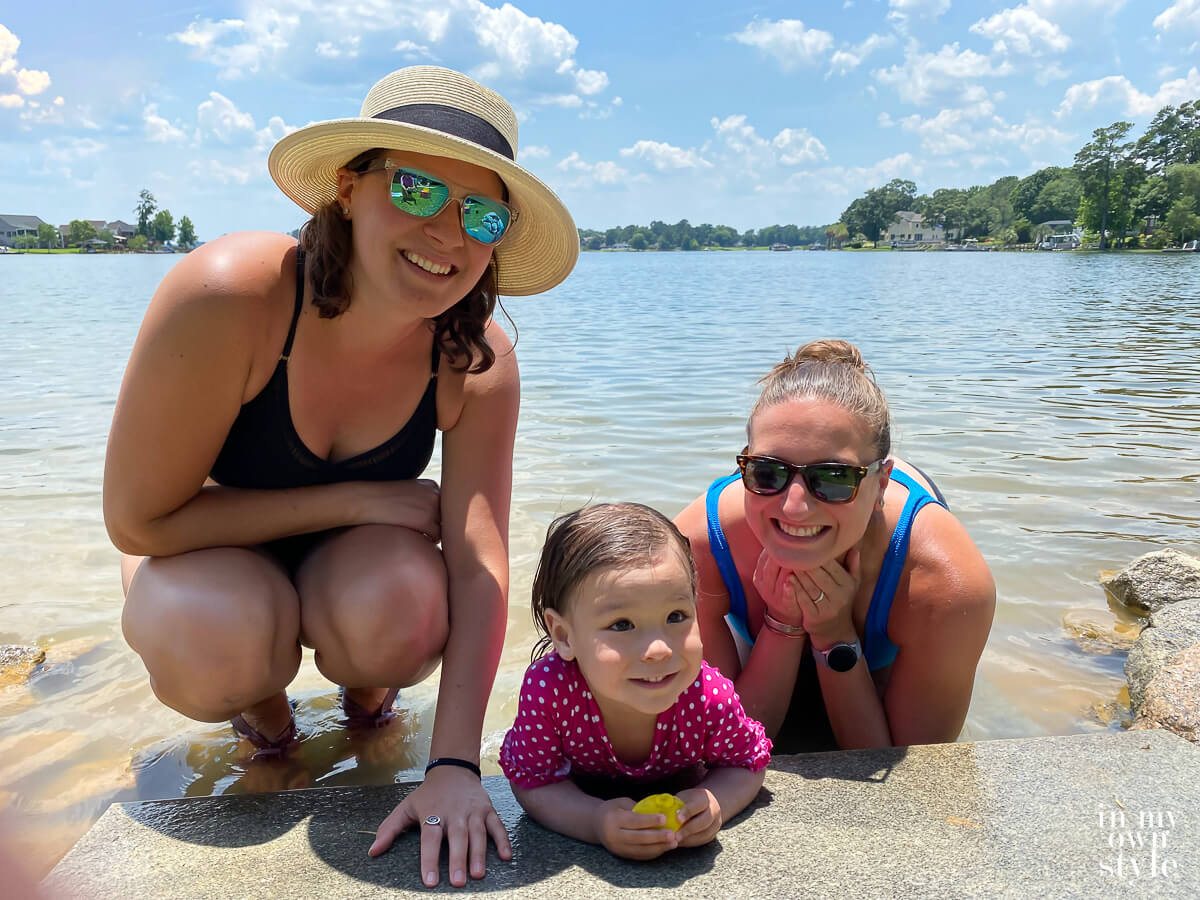My girls by the lakeshore.