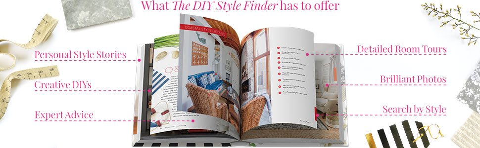 List of what is inside the DIY Style Finder Decorating book