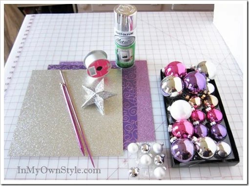 Supplies-Needed to make an ornament Christmas Tree