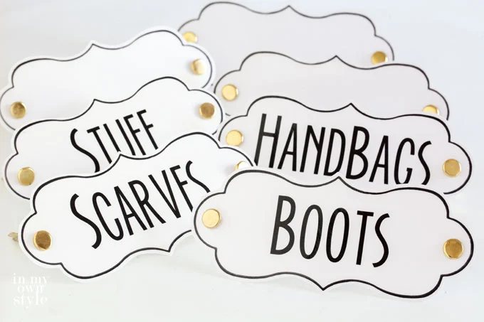 Free printable labels to use around your home to help you stay organized