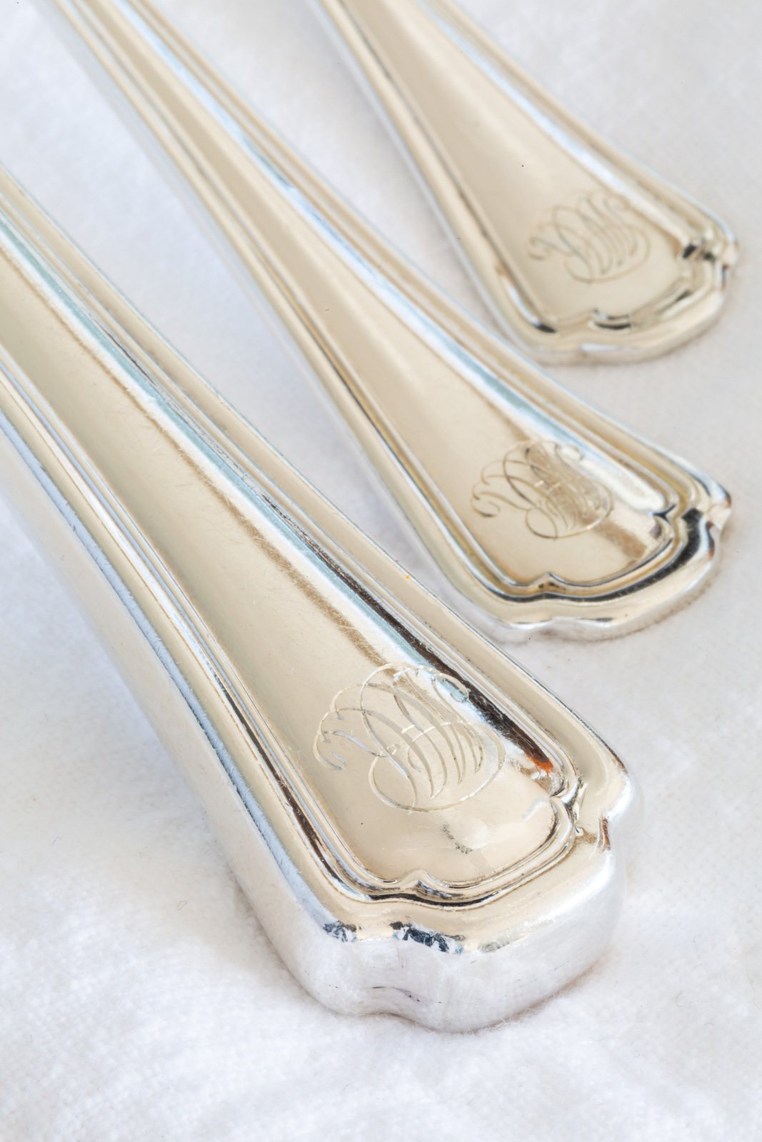 Monogrammed vintage sterling silverware