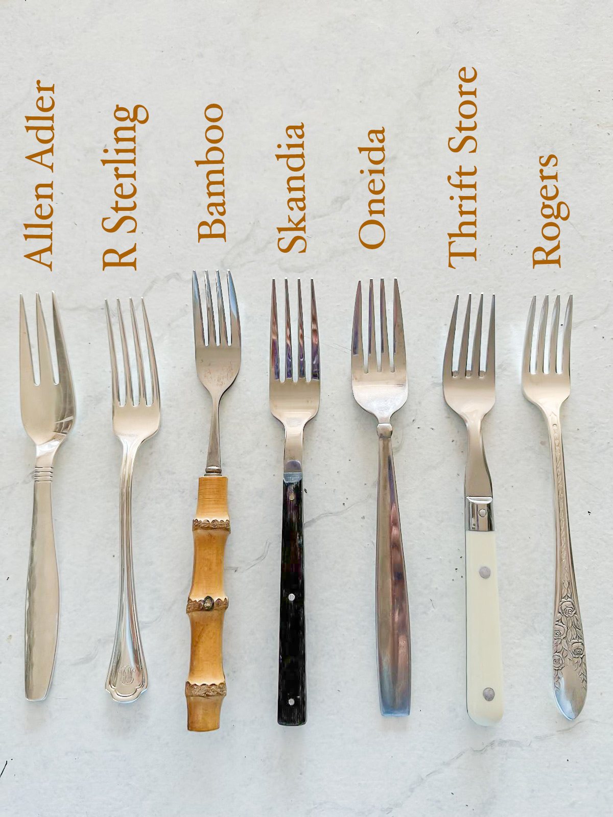 A collection of sterling and stainless flatware sets that I own.