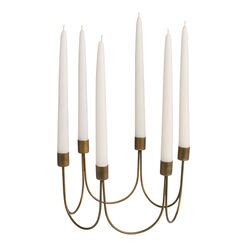 Antique Gold 6 Taper Candle Holder Centerpiece