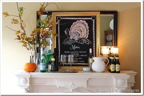 Thanksgiving Chalkboard Turkey Free Printable