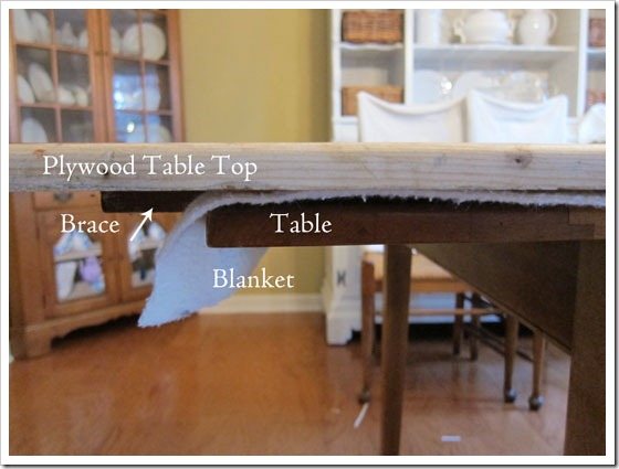 How to extend a dining room table to accommodate a growing family.
