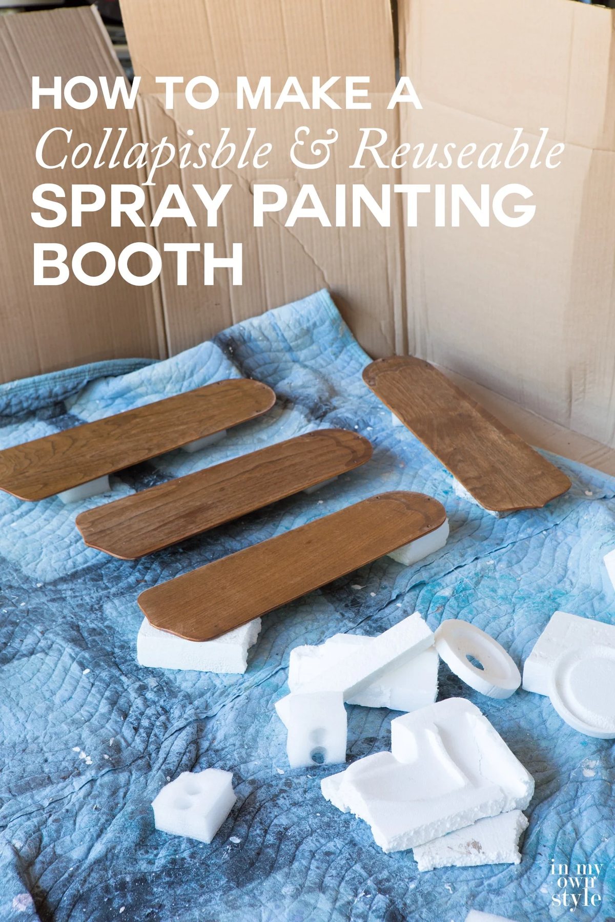 Painting how to ideas: How to make your own collapsible and reusable spray painting booth for free.