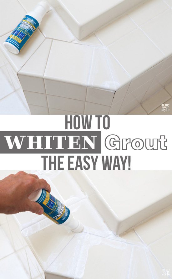 Home Improvement DIY: If your tile grout is dingy and nothing gets it white you are going to love this product. It is a grout colorant that will have your grout white in no time. Fast and budget friendly!