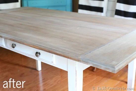 How to stain a table in a driftwood color