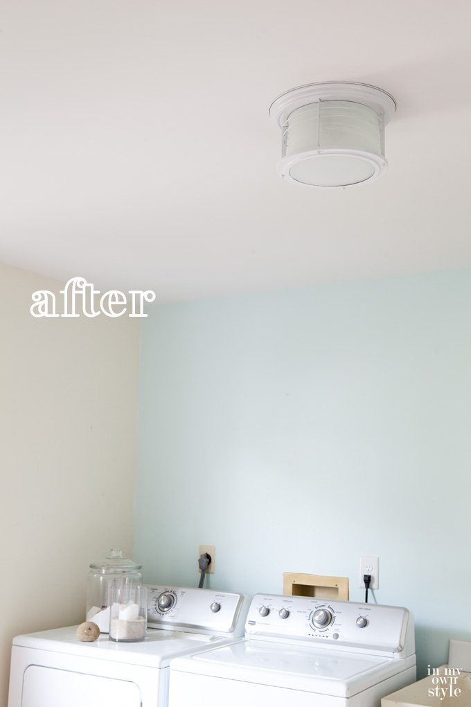mudroom/laundry room makeover: Inexpensive nautical ceiling fixture
