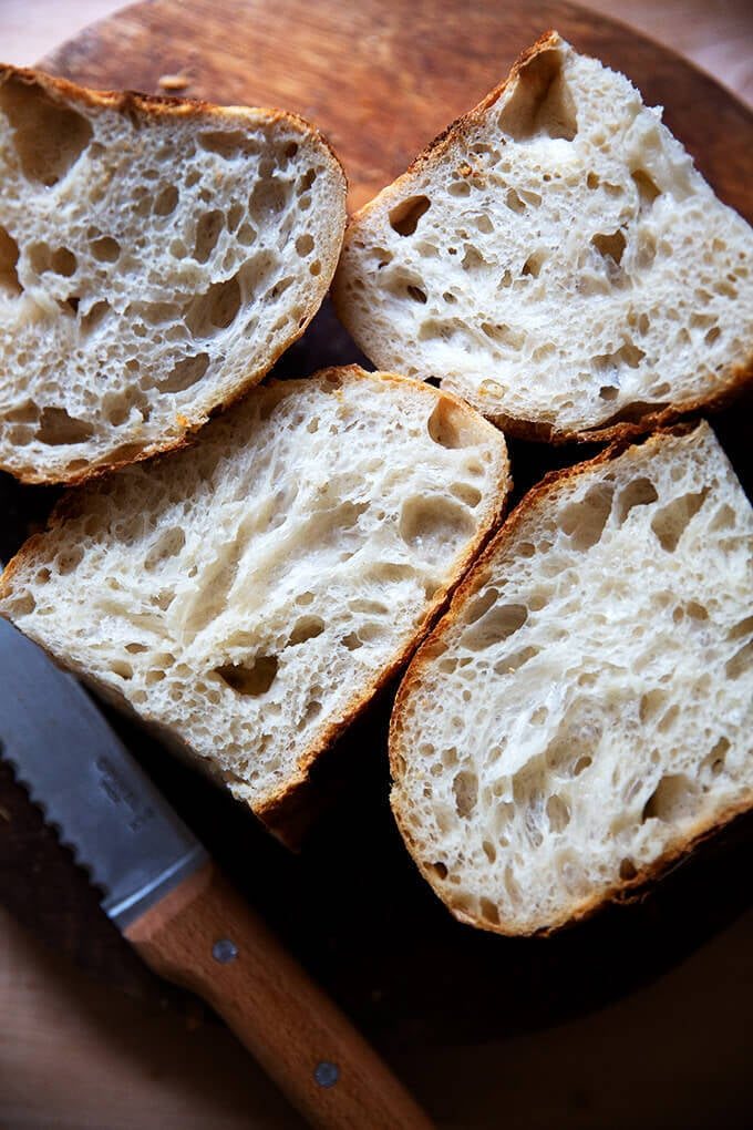 Slices of sourdough bread by Alexandra Cooks/