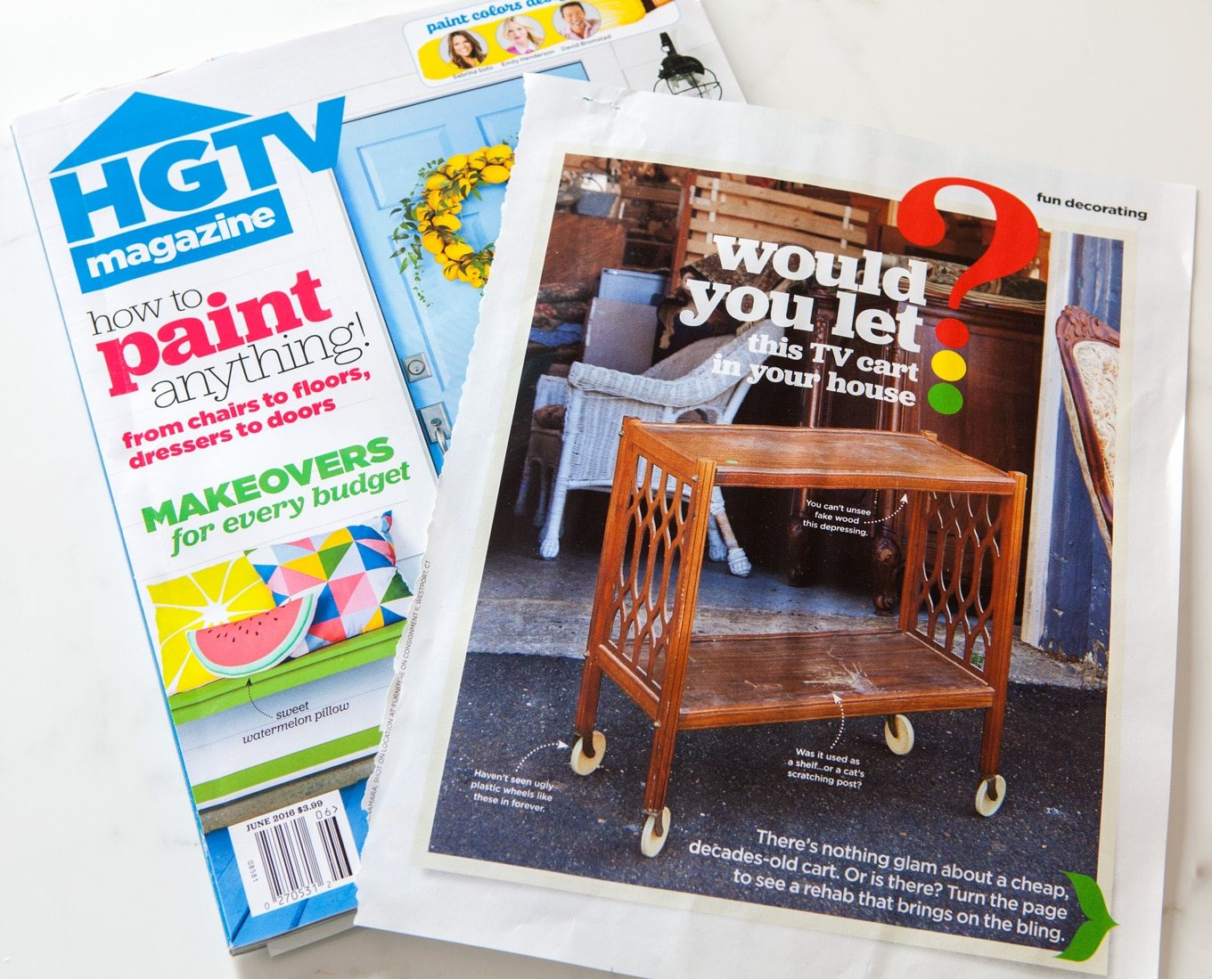 HGTV magazine furniture makeover