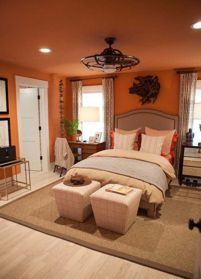 orange-bedroom-at-HGTV-dream-house