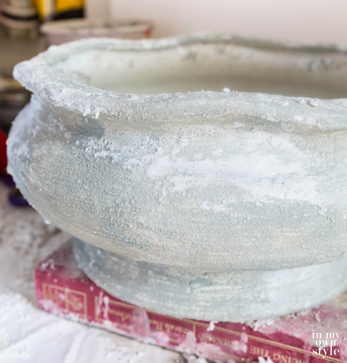 Rubbed on Spackle layer