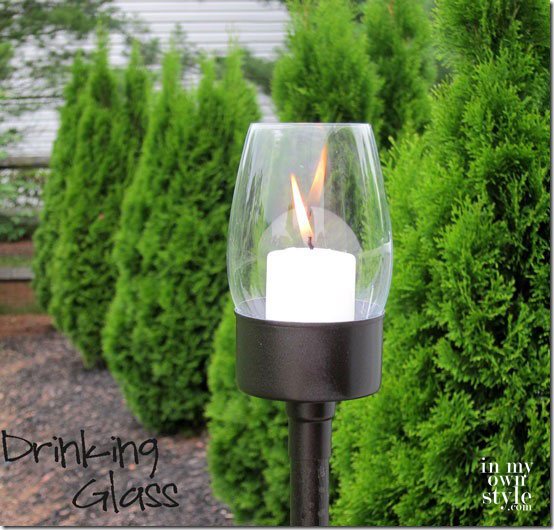 Drinking-glass-tuna can lantern