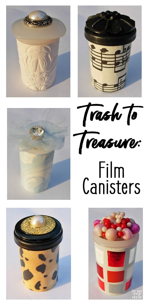 Trash to Treasure: Used Film Canisters make the perfect small gift box. Add your own style for added charm.
