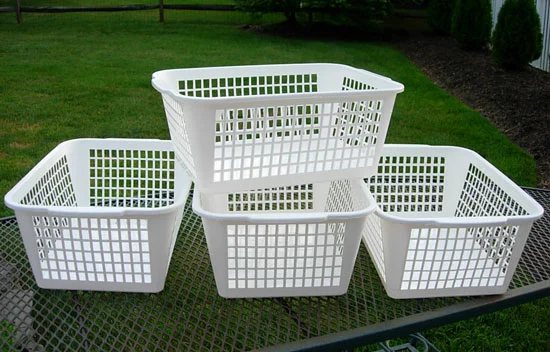 White Organizing Baskets