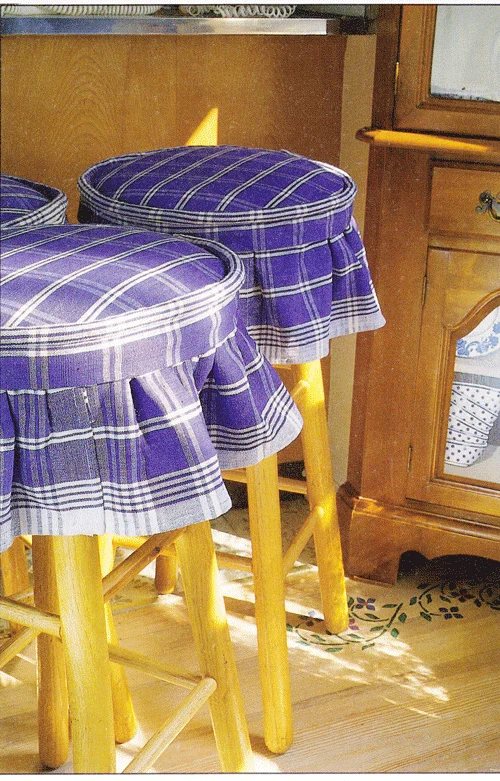 How To Make No Sew Kitchen Stool Top Covers