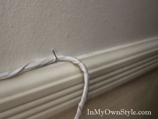 Hanging Cord and wire hiding trick