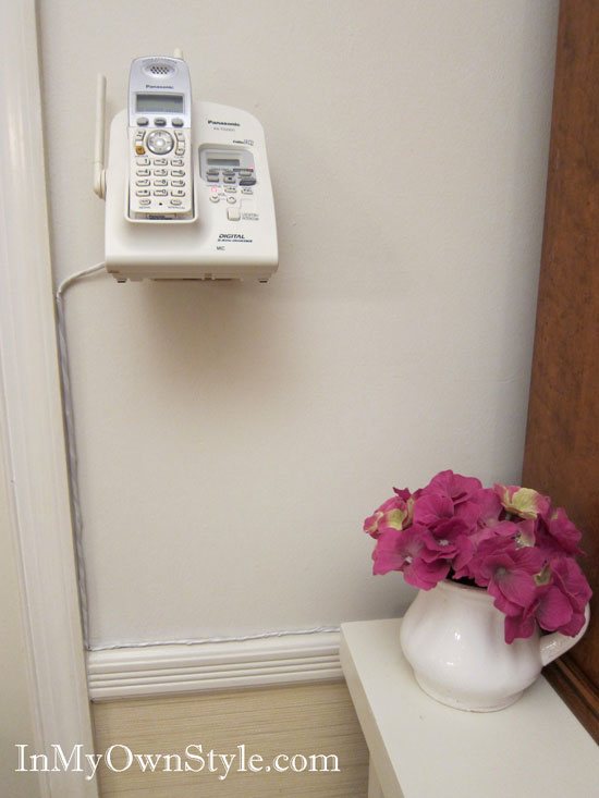 How to hide wires hanging from a wall