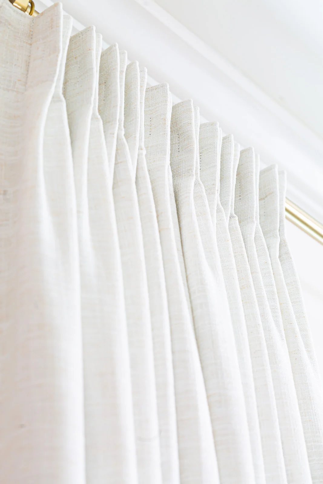 close up of drapery pleats