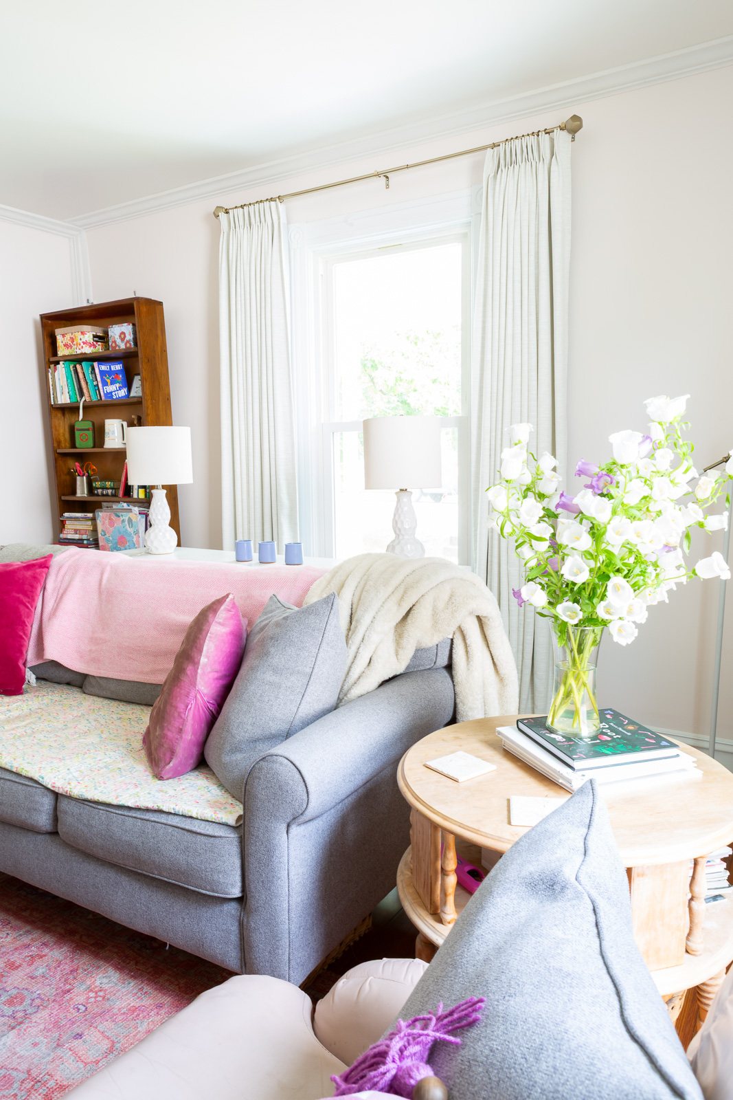 Ready-made TwoPages blackout lined drapes hanging from a single window.
