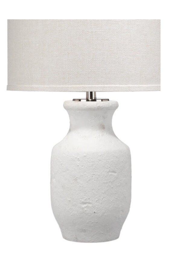Mcgee and Co white handcrafted ceramic lamp