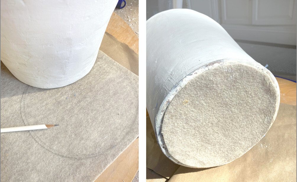How to make a protective felt bottom for a table lamp