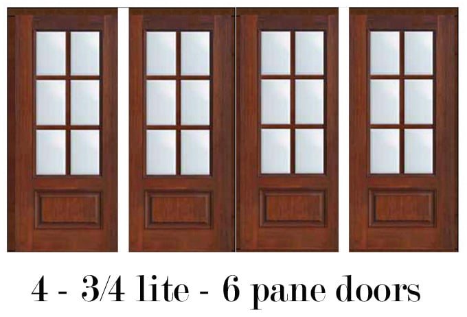 Four door house entrance