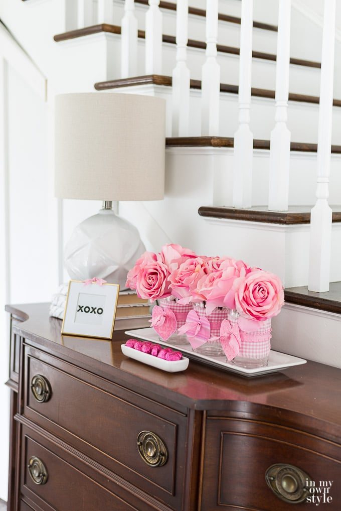 Valentine Flower Vase Trio Tray