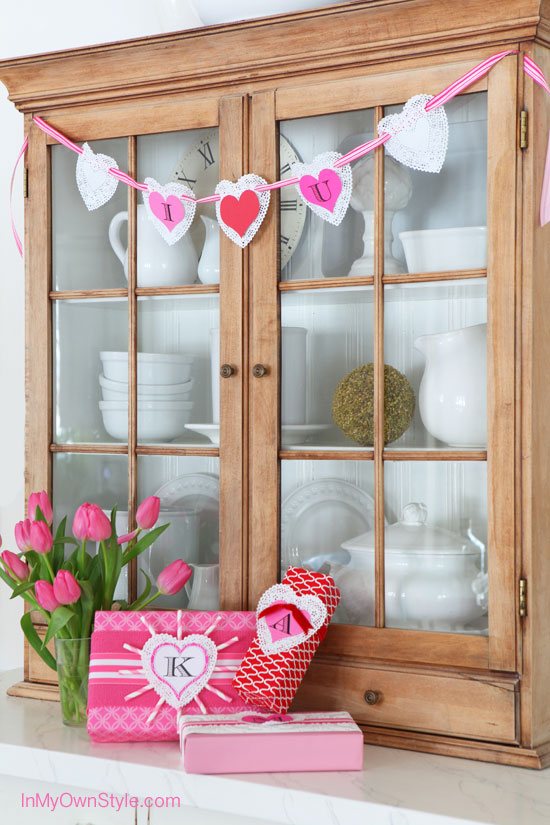 Valentine’s Day Crafts – Free Printable Initial Hearts