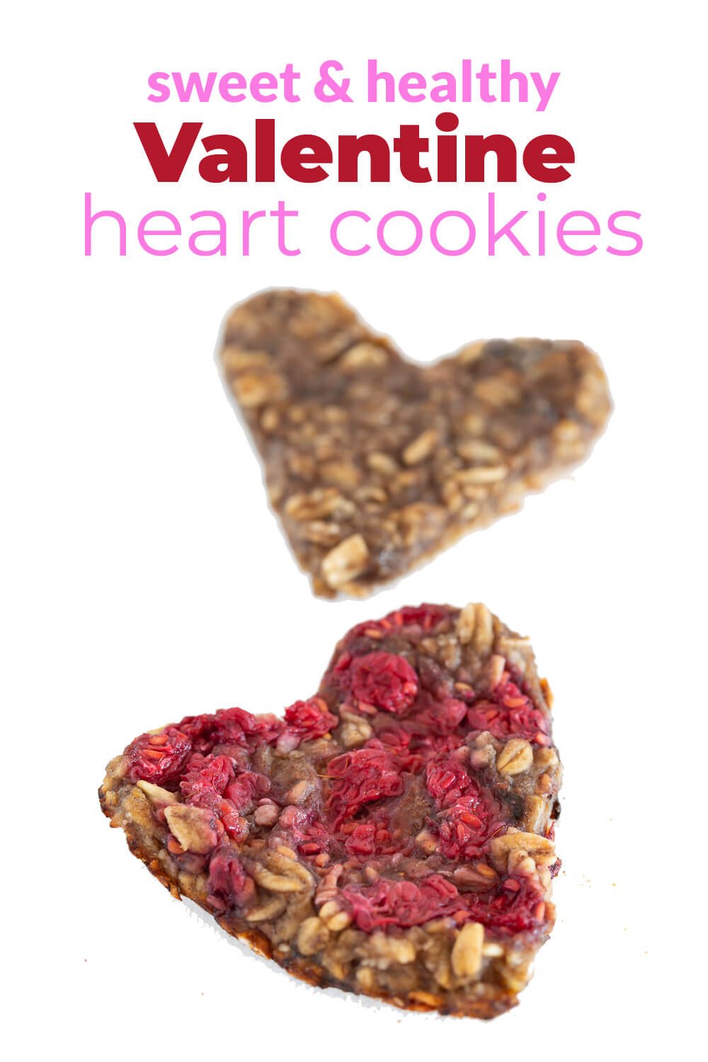 sweet and healthy Valentine heart cookies