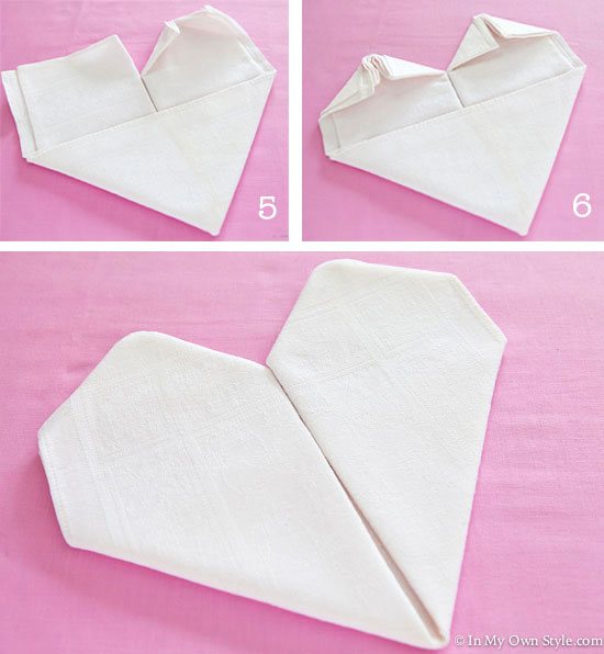 How-to-fold-a-napkin-in-a-heart-shape