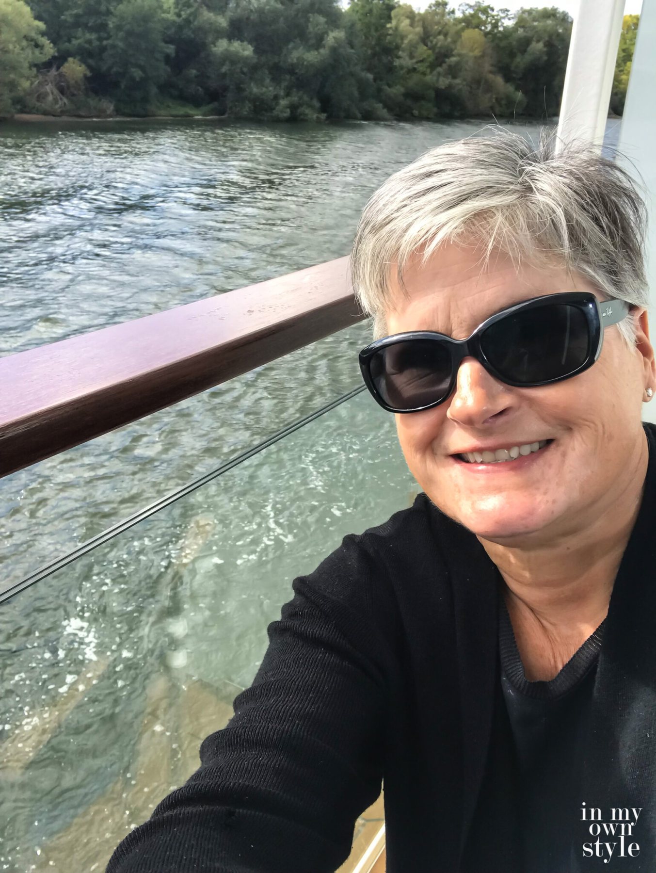 Diane Of Oducu On river cruising on the Seine in France