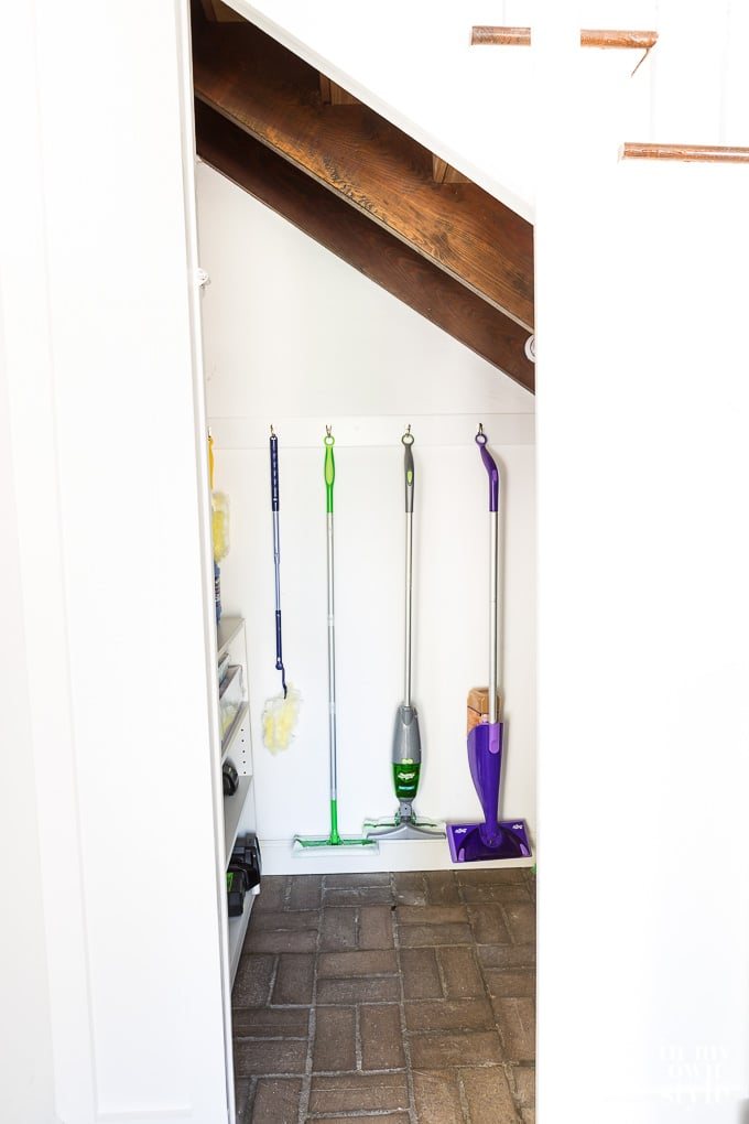 closet under staircase storage ideas