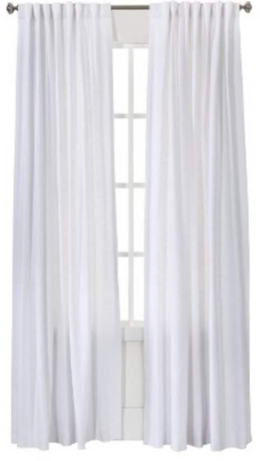 Target Threshold Natural Core Solid white drapes and curtain panels