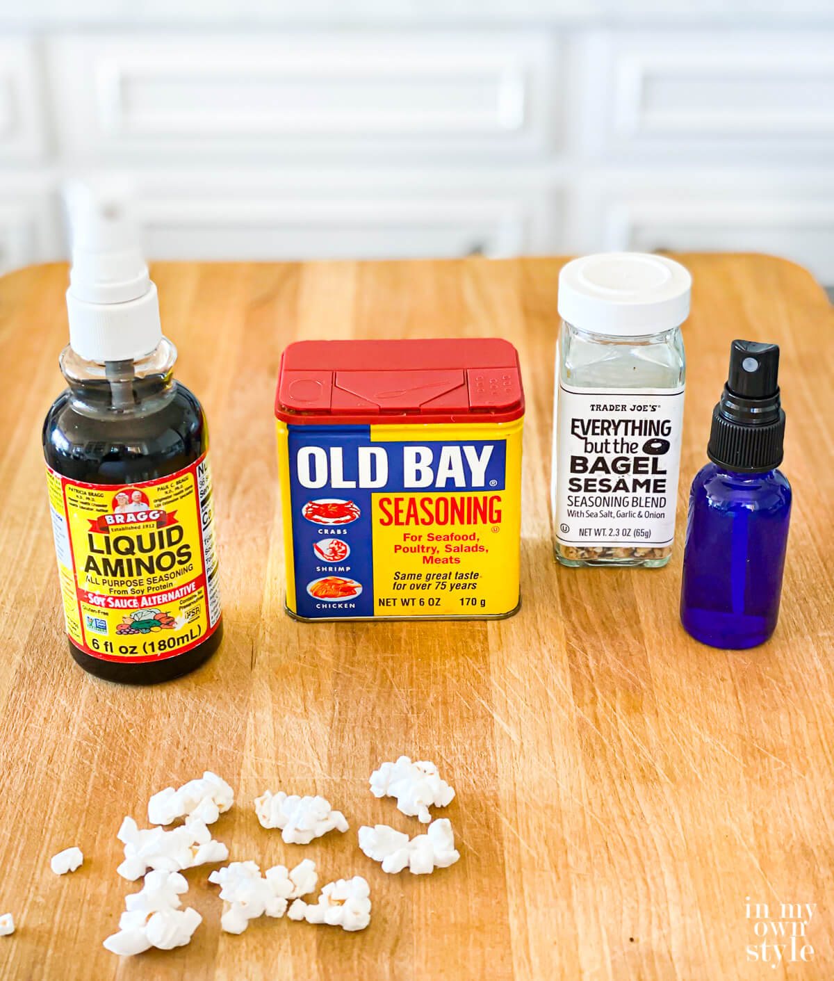 Seasons for no oil air or microwave popped popcorn.