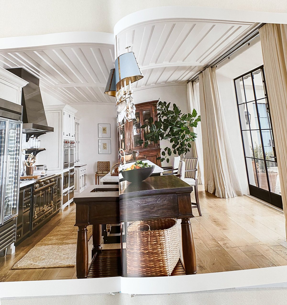 a modern rustic kitchen photo in a book