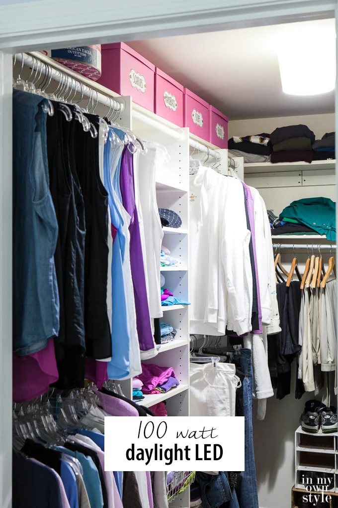 How to get the right light in a closet so you can see the true colors of your clothes